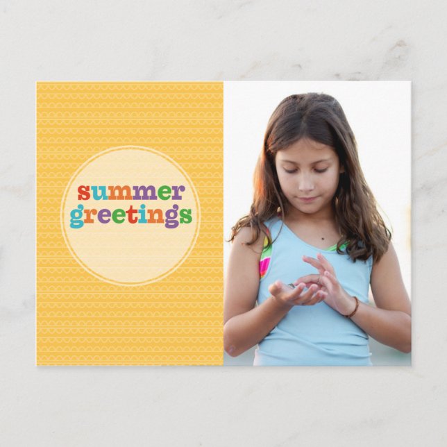 Summer Greetings Sunshine Postcard (Front)