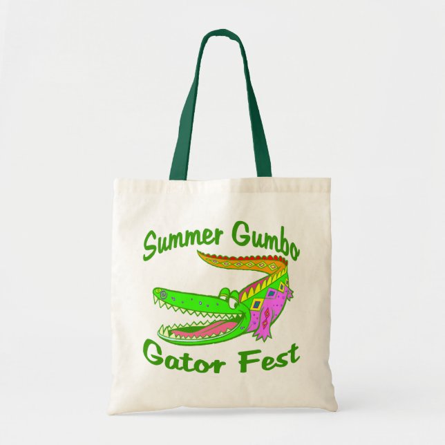 Summer Gumbo Gator Fest Tote Bag (Front)