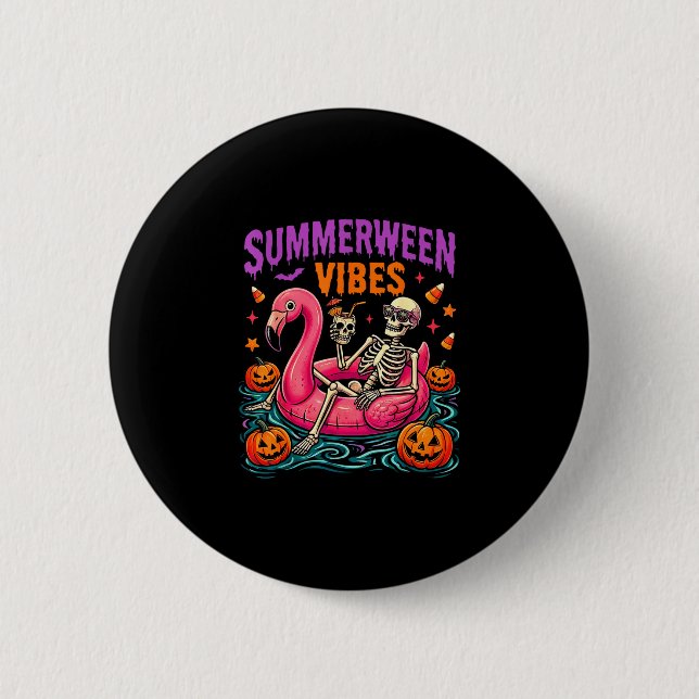 Summer halloween skeleton costume spooky button (Front)