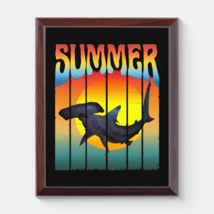 SUMMER HAMMERHEAD SHARK SUNSET AWARD PLAQUE