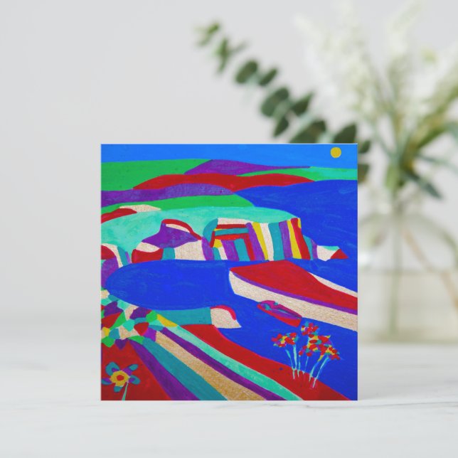 Summer Harbor  Card (Standing Front)