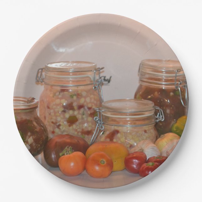 Summer Harvest Two Paper Plates (Front)