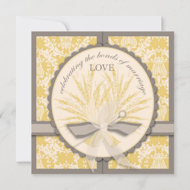 Summer Harvest Wedding Invitation Square (Front)