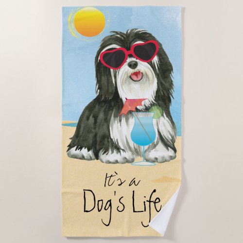 Summer Havanese Beach Towel