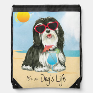 Summer Havanese Drawstring Bag