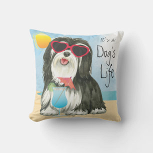 Summer Havanese Outdoor Pillow