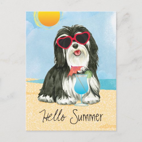 Summer Havanese Postcard