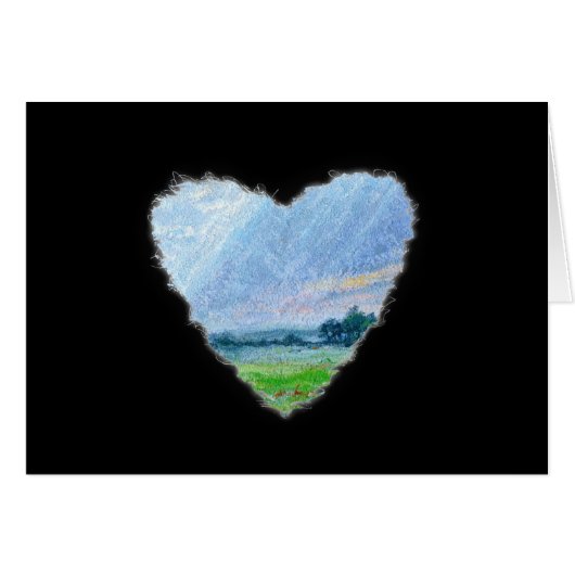 Summer Heart Romance Valentine Love Card (Front Horizontal)