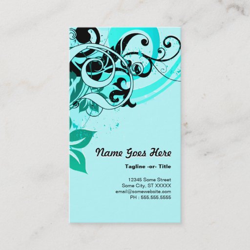 Customizable summer hi-fi business card template