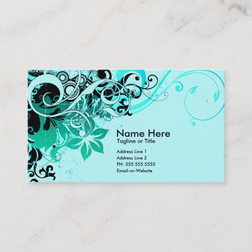 Customizable summer hi-fi business cards