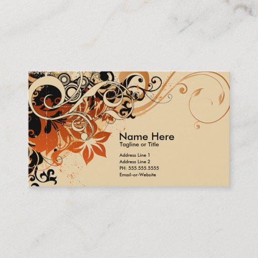 Customizable summer hi-fi : soft peach business cards