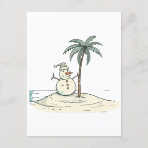 Summer Holiday Snowman Tropical Beach vibe Island
