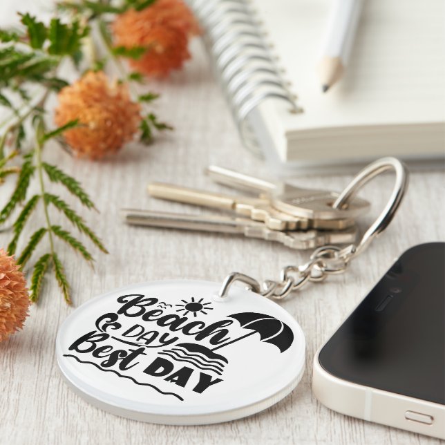 Summer Holiday Theme Keychain (Front Right)