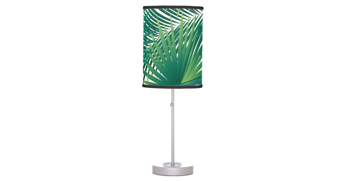 Summer Holiday Tropical Palm Tree Green Leafs Desk Lamp Zazzle