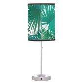 Summer Holiday Tropical Palm tree Green leafs Table Lamp (Back)