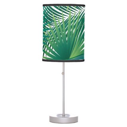 Summer Holiday Tropical Palm tree Green leafs Table Lamp