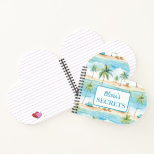 Summer Holidays Beach Palm Trees - Customized Notebook
