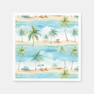 Summer Holidays Beach Palm Trees - Napkins