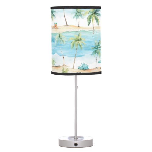 Summer Holidays Beach Palm Trees _ Table Lamp