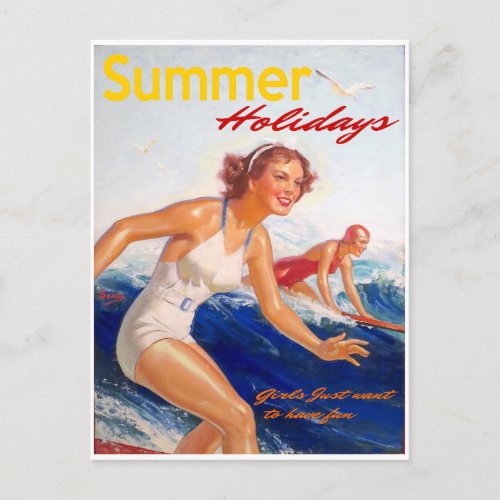 Summer Holidays  Postcard