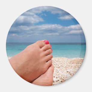 Summer holidays round magnet