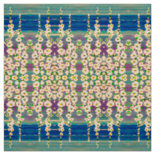 Summer Hollyhocks Fabric