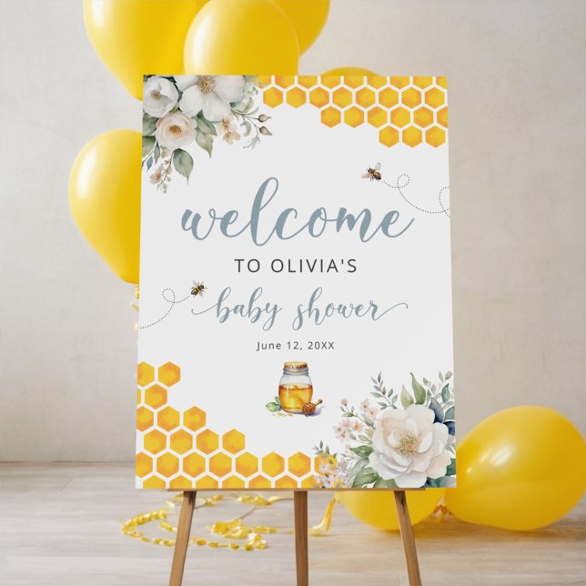 Summer Honey Bee Baby Shower Welcome Foam Board (Creator Uploaded)