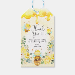 Summer Honey Bee Yellow Flower Baby Shower Favors Gift Tags