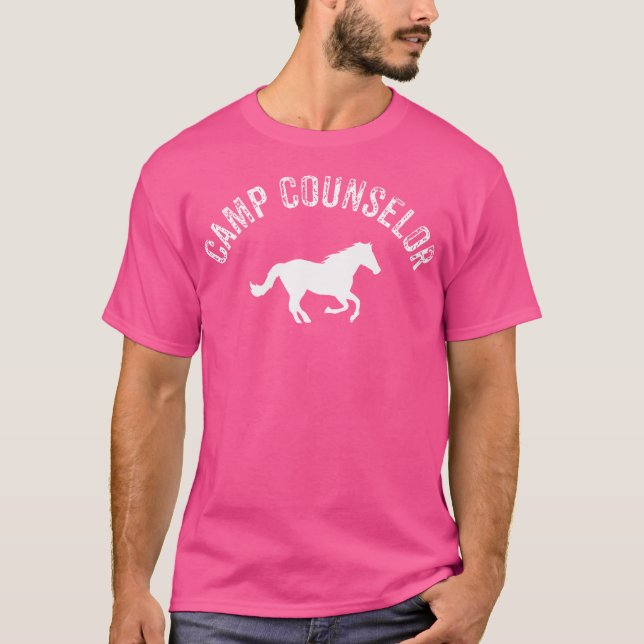 Summer Horse Camp Staff Counselor Men Women Adult T-Shirt (Front)
