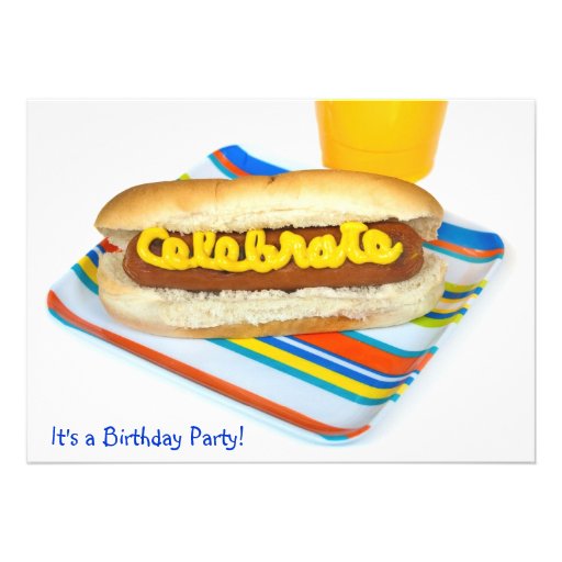 Hot Dog Birthday Party Invitations 5