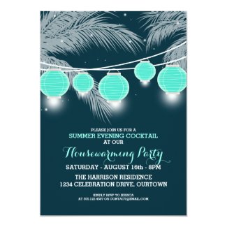 Summer Housewarming Cocktail Party Invitations