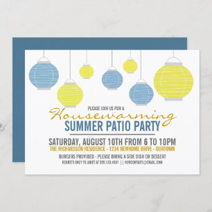 Summer Housewarming Patio Party Invitation