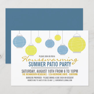 Summer Housewarming Patio Party Invitation