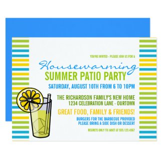 Summer Housewarming Patio Party Invitation