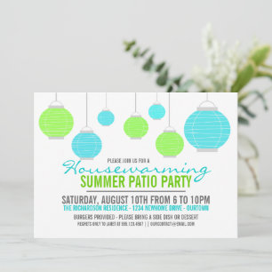 Summer Housewarming Patio Party Invitation
