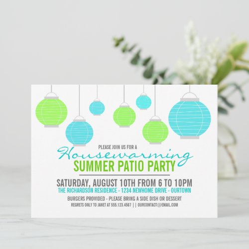 Summer Housewarming Patio Party Invitation