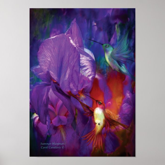 Summer Hummers Art Poster/Print