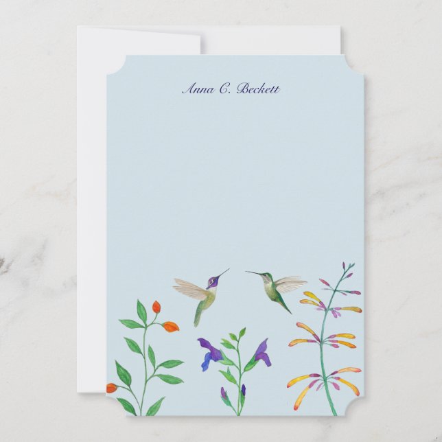 Summer Hummingbird Note Card (Front)