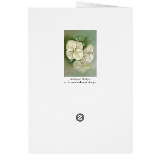 Summer Hydrangea Blossoms Pastel (Back)