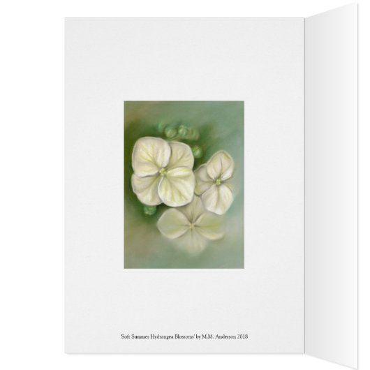 Summer Hydrangea Blossoms Pastel (Inside (Left))