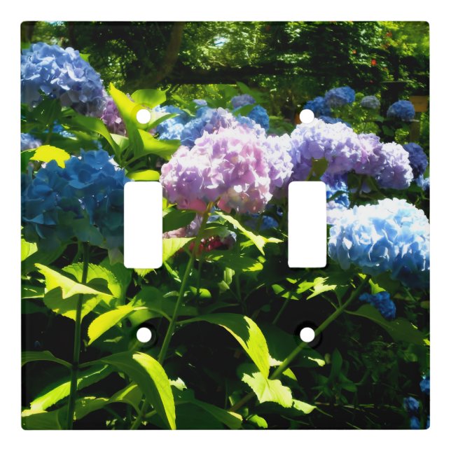 Summer Hydrangea Flower Garden Light Switch Cover (Front)