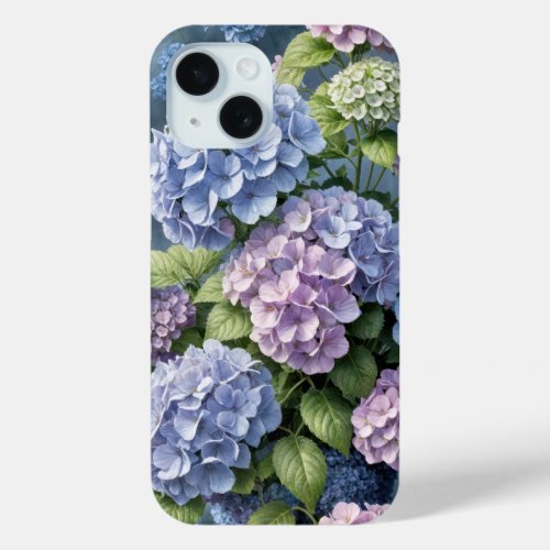 Summer Hydrangea Garden iPhone 15 Case