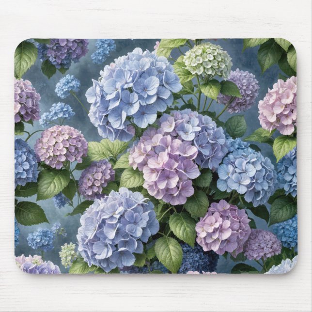 Summer Hydrangea Garden Mouse Pad (Front)