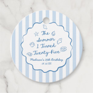 Summer I Turned Twenty-Five 25th Birthday Party Favor Tags