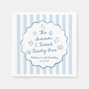 Summer I Turned Twenty-Five 25th Birthday Party Napkins