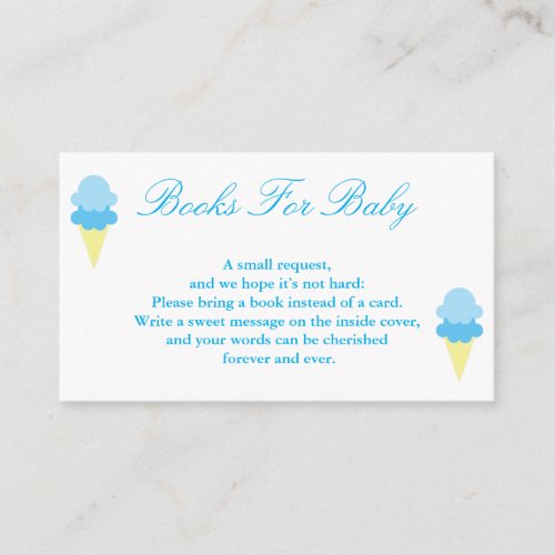 Summer Ice Cream Baby Shower Books For Baby Card