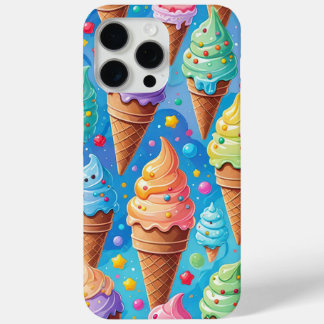 Summer Ice Cream Cone Collection iPhone 15 Pro Max Case