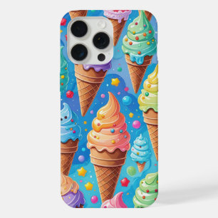 Summer Ice Cream Cone Collection iPhone 15 Pro Max Case