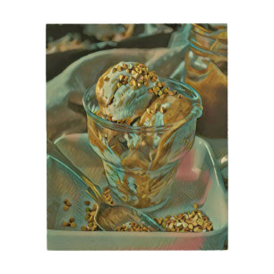 Summer ice cream cone wood wall art