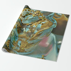 Summer ice cream cone wrapping paper